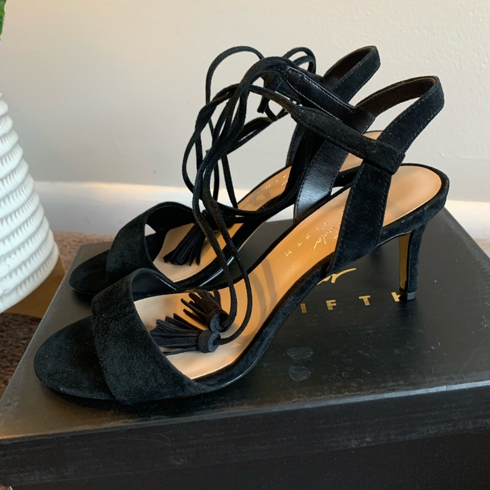 Lord & Taylor Black Strappy Heels
